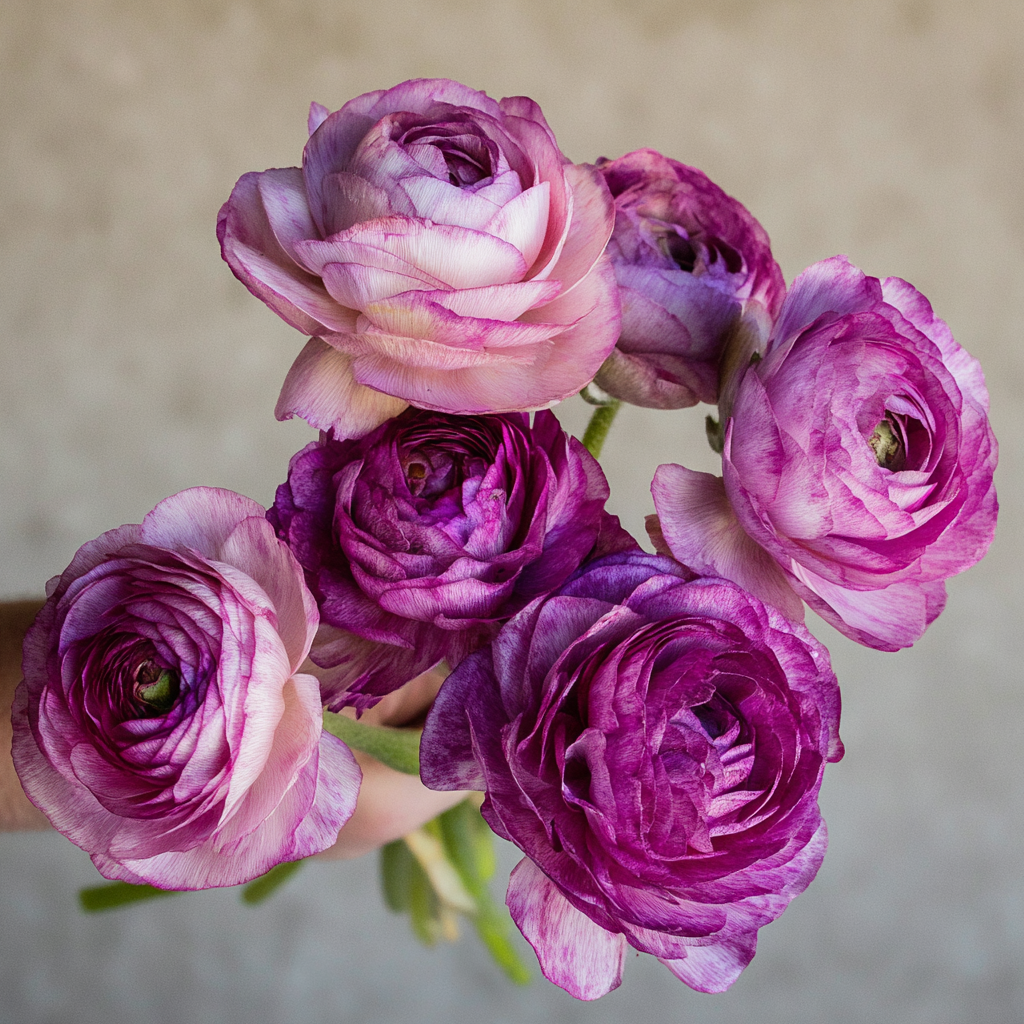 French Ranunculus Seedling Plug - Purple Jean - 10 Pack image 0