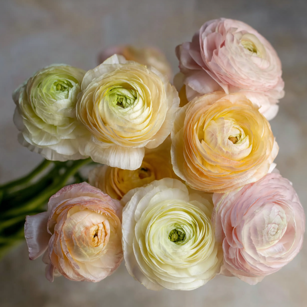 French Ranunculus Seedling Plug - Wedding Pastel - 10 Pack image 0
